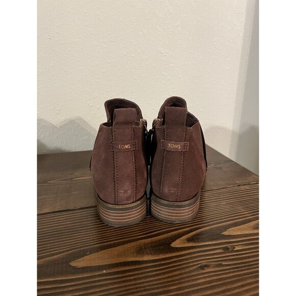 Toms Reese Chelsea Boots Ankle Women's Burgundy Brown Size 8.5 - Picture 4 of 7